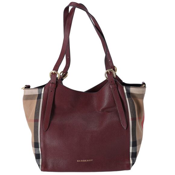 Burberry Handbags - Burberry Small Canterbury Tote Grainy Calfskin House Check Berry